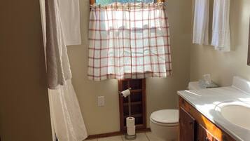 Serviettes fournies, savon, papier toilette