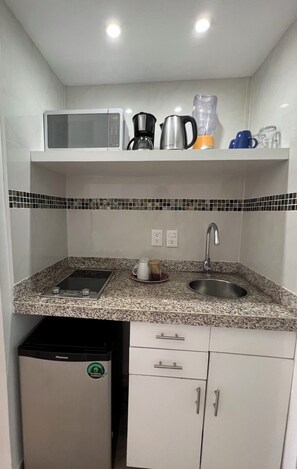 Private kitchen - Studio with balcony, sea view - Private beach access (Cancún)