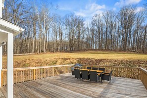 Outdoor dining - Grand 8BR Estate w/ Game Room (Morristown)