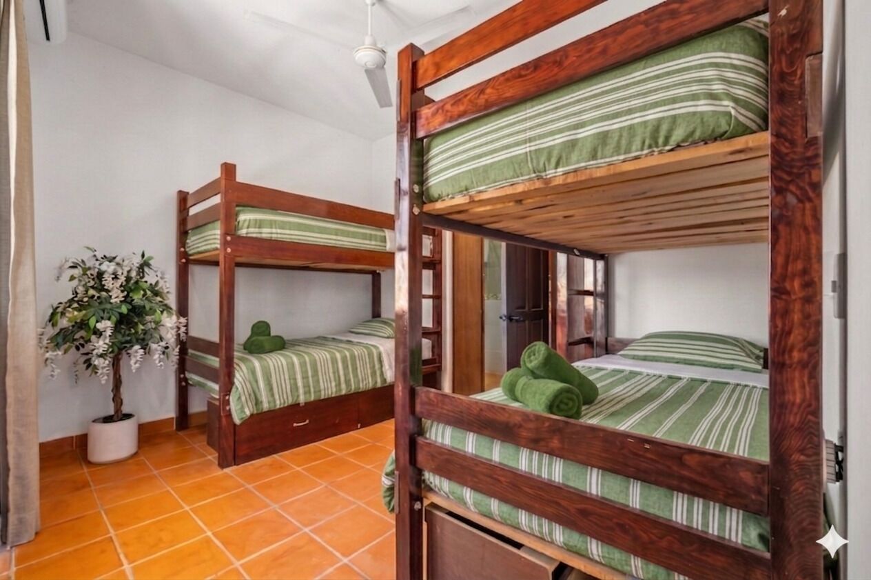 Desk, laptop workspace, free WiFi, bed sheets