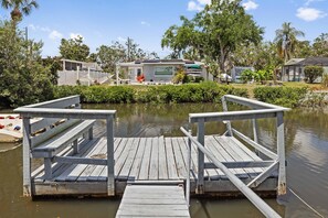 Terrace/patio - Entire 3BR/2BA Home with Waterfront Access and your own kayak's and paddle-board. (Port Richey)