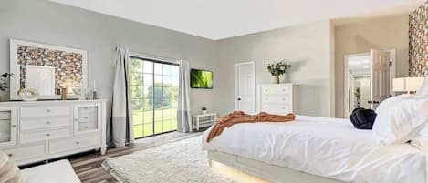 Iron/ironing board, travel crib, WiFi, bed sheets