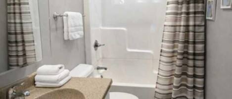 Hair dryer, towels