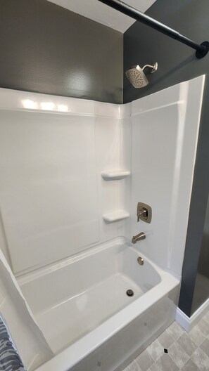 Hair dryer, soap, toilet paper