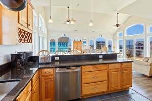 Interior - 6 Bdrm, Ocean and Sound Views, Game Room, Theater, DOGS OK, Elevator, Pool, Kiddie Pool, Hot Tub (Hatteras)
