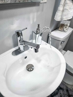 Bathroom - Serene 2-bedroom house with AC in charming Huntingdon (Huntingdon)