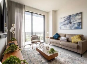 Living area - Charming  2-bedroom apartment in awesome Doral with AC and gym (Doral)