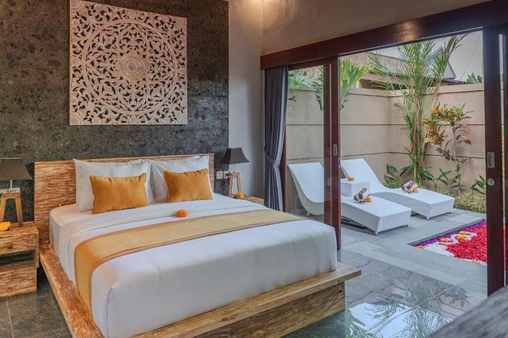 Villa, 1 chambre, piscine privée | Coffres-forts dans les chambres, rideaux occultants
