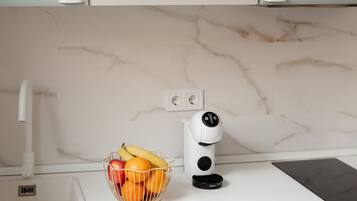 Microwave, toaster, cookware/dishes/utensils