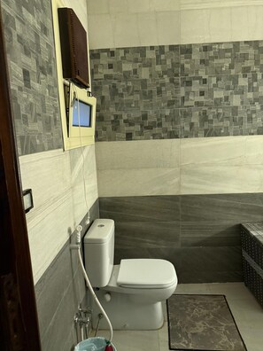 Towels, soap, toilet paper
