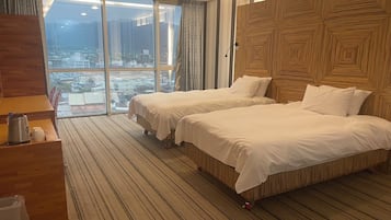 Quadruple Room, City View | Desk, laptop workspace, free WiFi