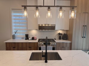 Fridge, microwave, stovetop, coffee/tea maker - Luxury Designer Home | East Vancouver | 10 minutes to downtown (Vancouver)