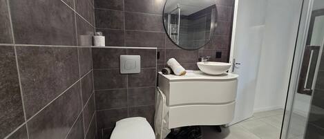 Shower, hair dryer