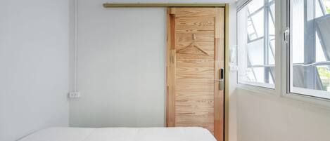 Blackout curtains, free WiFi, bed sheets