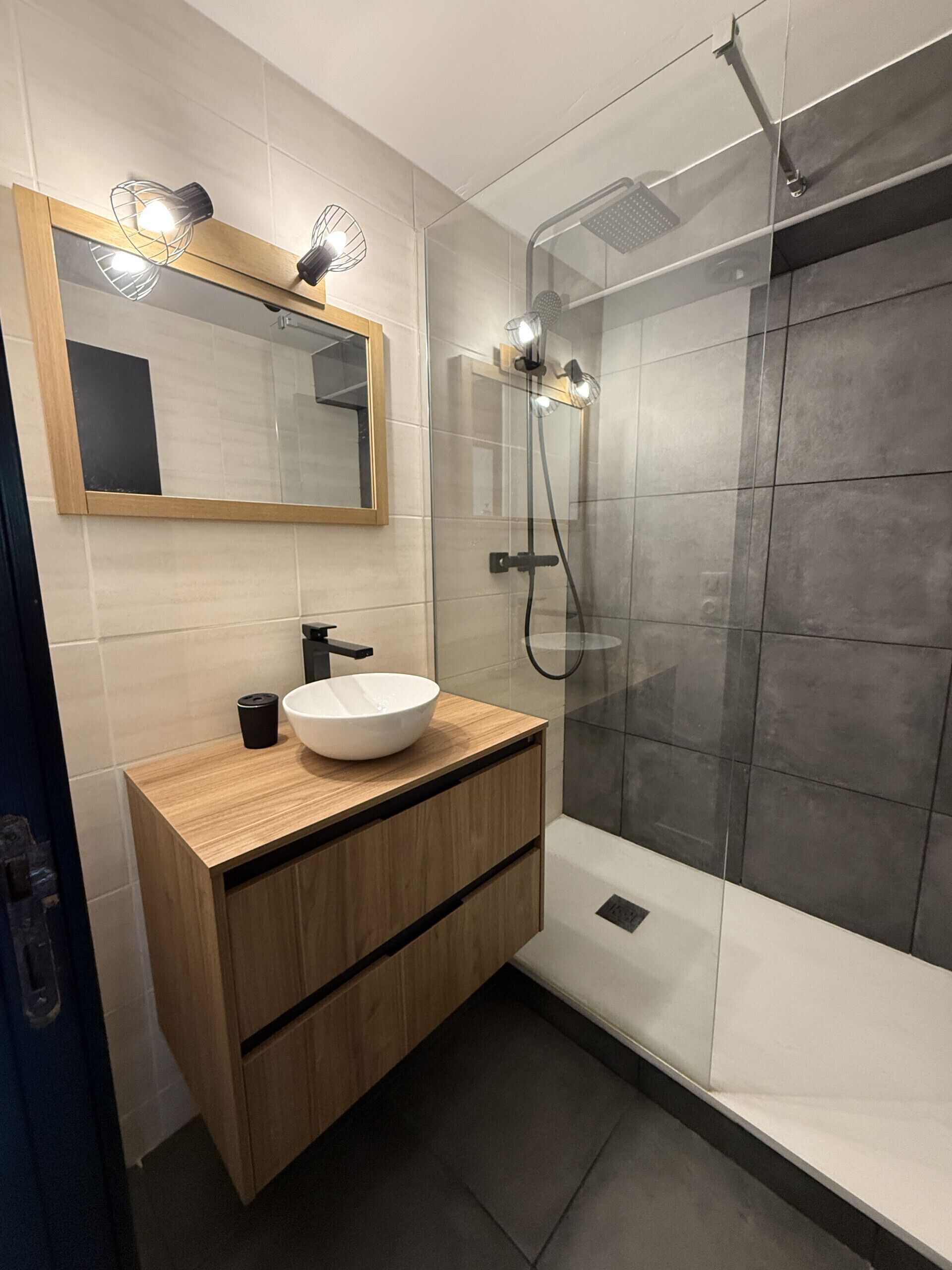 Shower, hair dryer