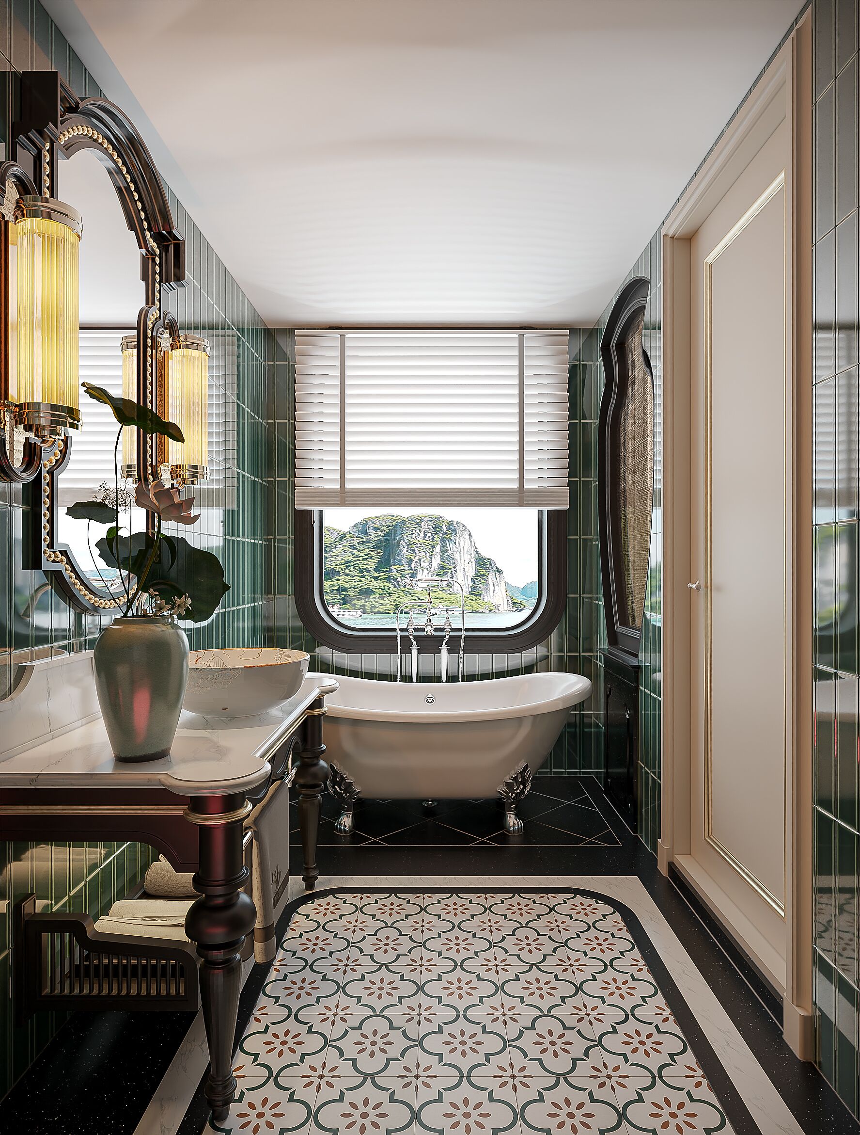 Deluxe Double or Twin Room, Sea View | Bathroom | Separate tub and shower, free toiletries, hair dryer, towels
