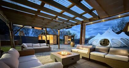 Enchanted Bell Tent Hideaway with Hot Tub and Fire Pit near Lochiel, New Zealand
