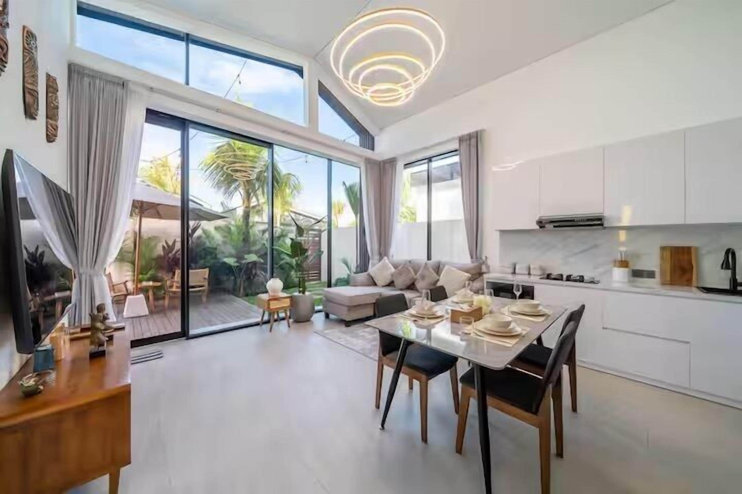 Deluxe Villa, 3 Bedrooms, Private Pool, Garden View | Living area | 55-inch Smart TV with digital channels