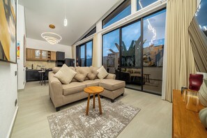 Villa exclusiva, 2 habitaciones, sauna, vista al jardín | Sábanas de algodón egipcio y ropa de cama de alta calidad 