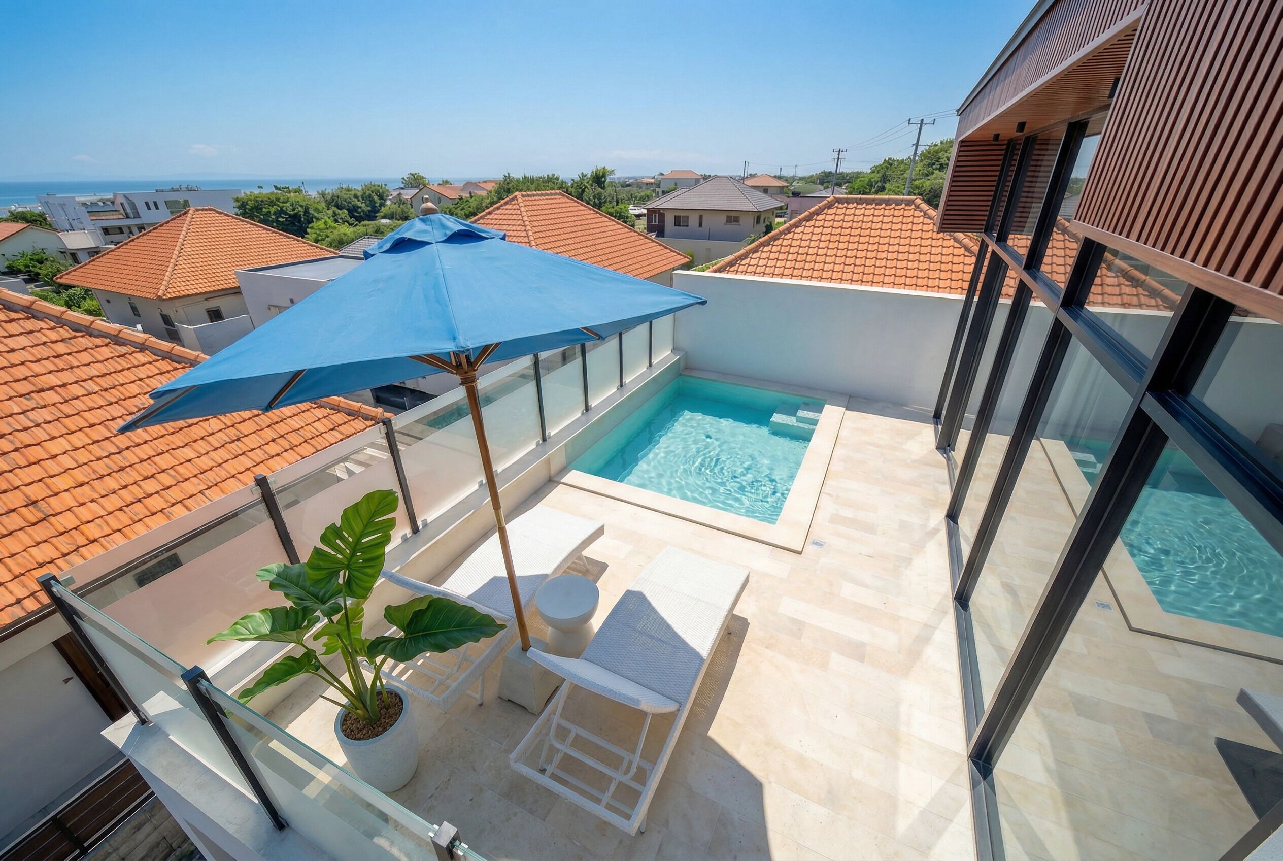 Luxury-Villa, 3 Schlafzimmer, Terrasse, Gartenblick | Aussenbereich