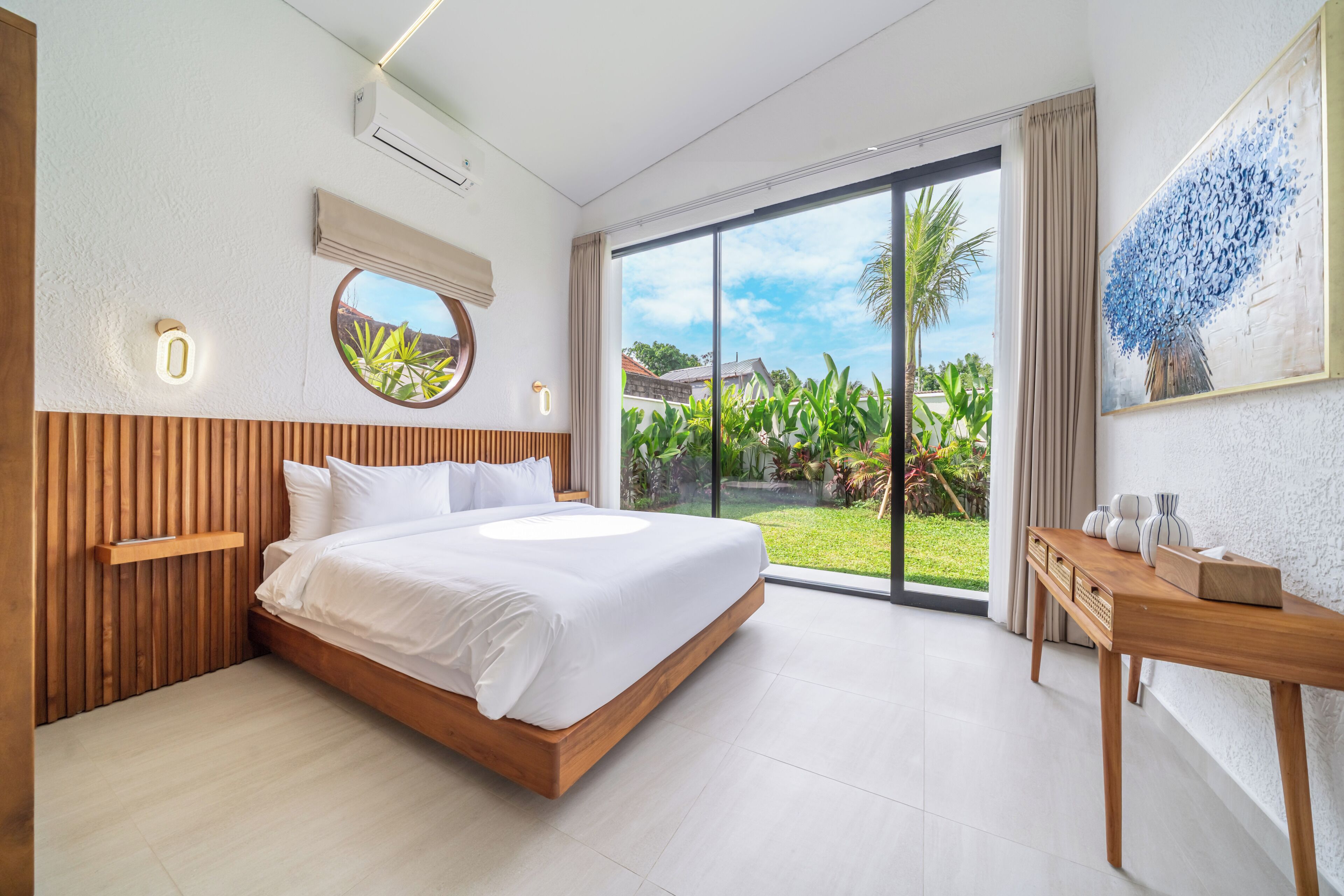 Villa romántica, 2 habitaciones, piscina privada, vistas al patio | Sábanas de algodón egipcio, ropa de cama de alta calidad, caja fuerte