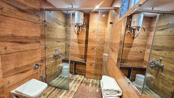 Slippers, towels, soap, shampoo