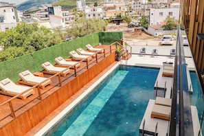 Deluxe Triple Room | Terrace/patio - Aura Mare Hotel (Ksamil)
