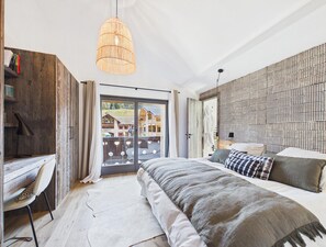 Room - Central apartment, spa access - 10 guests (Les Gets)