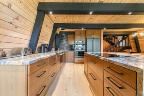 Fridge, microwave, oven, stovetop - Mountain Modern by Tahoe Getaways - Remodeled 3BR w/ Bonus Room & Lake Views! (Tahoe City)
