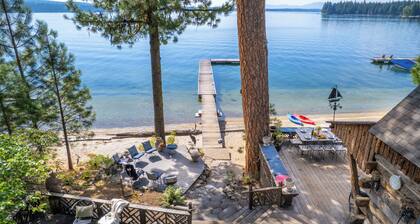 Historic lakefront home + cabin, hot tub,