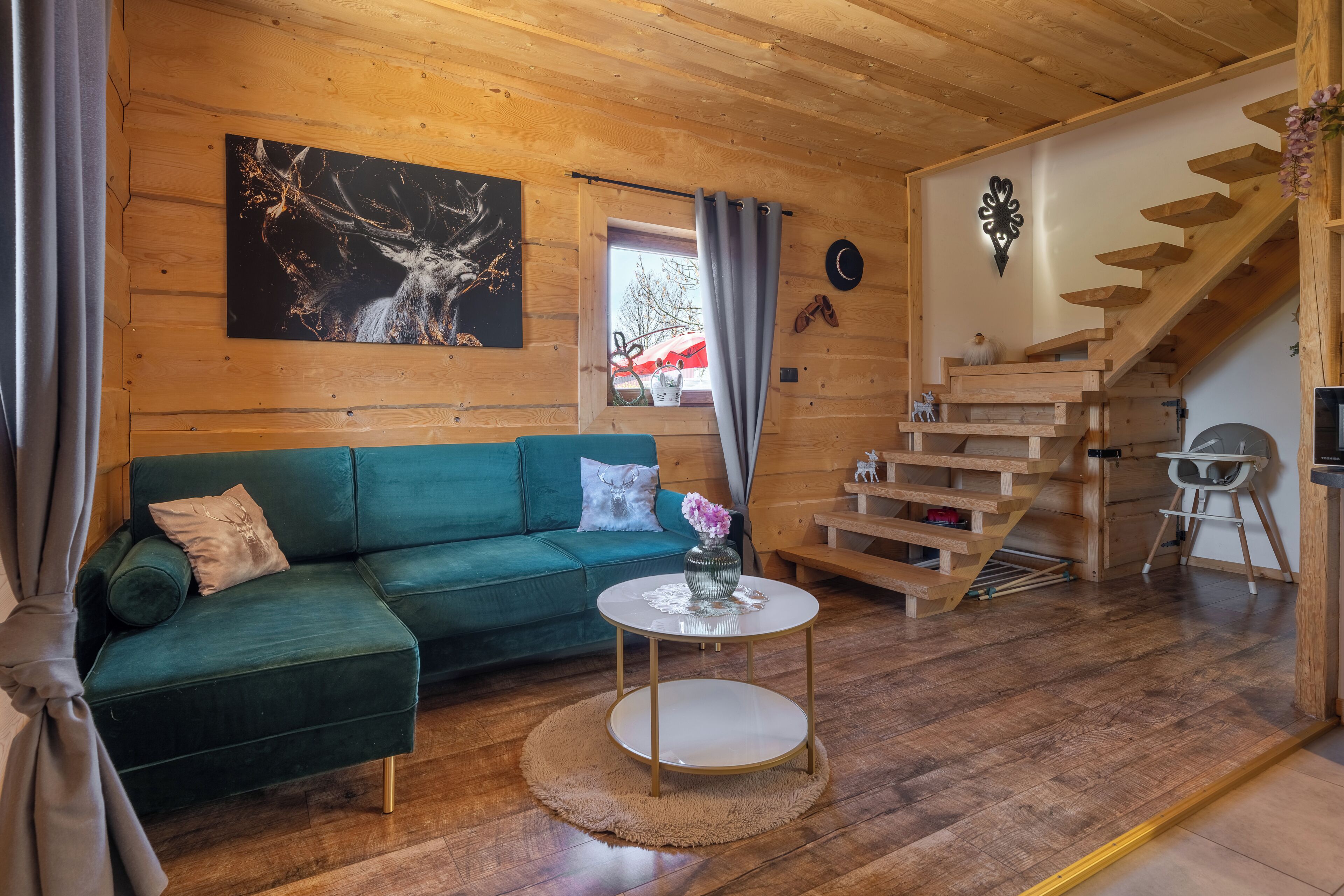 Alpehytte, fjellutsikt | Oppholdsområde