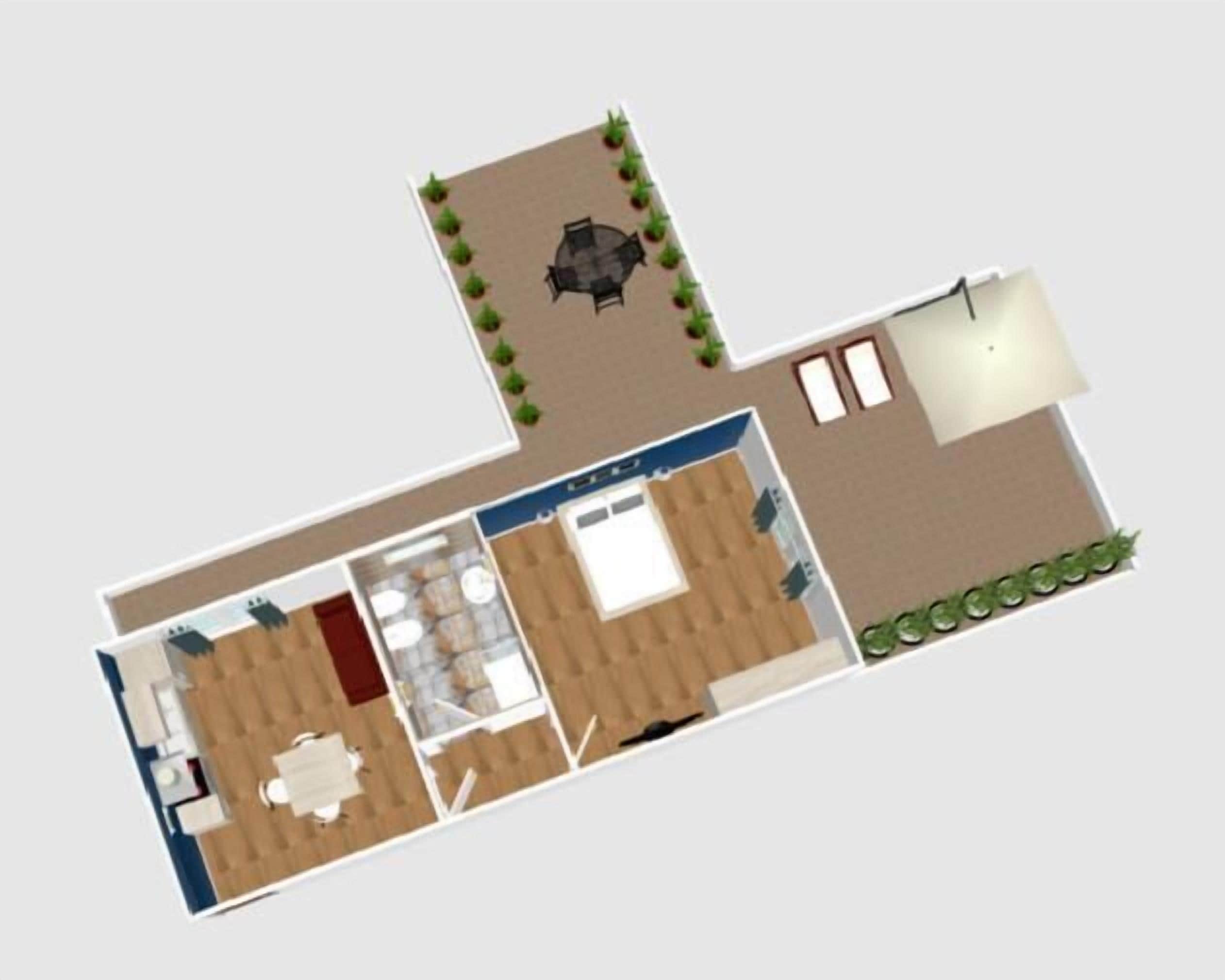 Comfort Apartment, Terrace | Floor plan