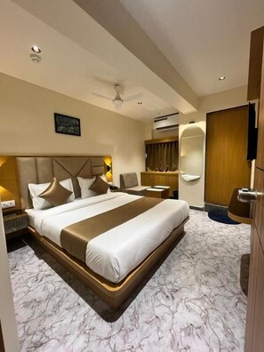 Double Room, City View | Desk, laptop workspace, iron/ironing board, free WiFi - Hotel BelleView (Ahmedabad)