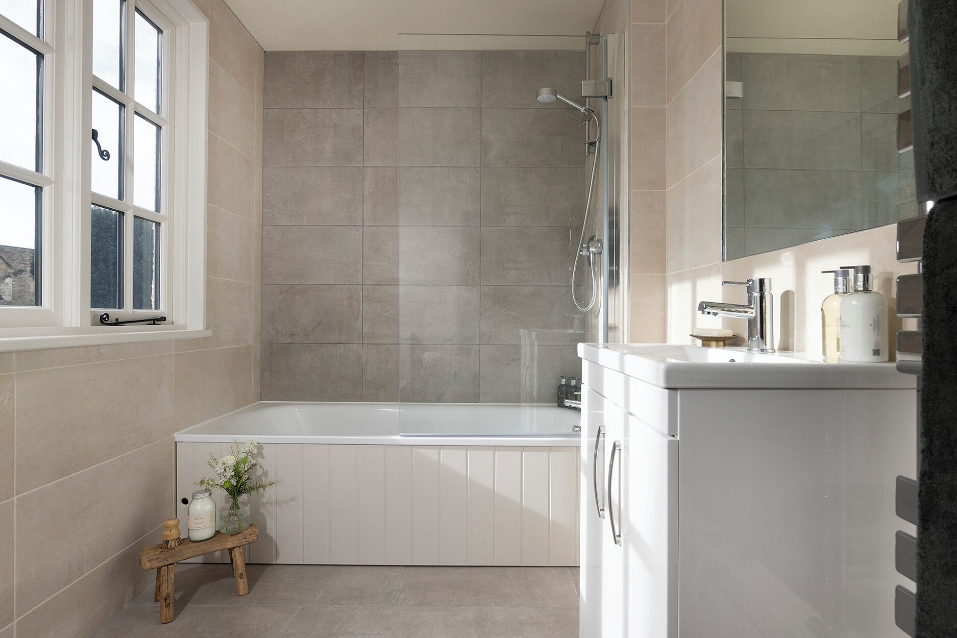 Shower, hair dryer