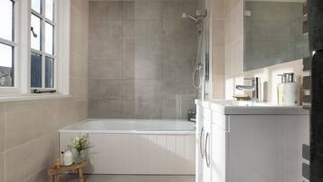 Shower, hair dryer