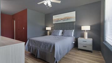 Iron/ironing board, travel crib, free WiFi, bed sheets