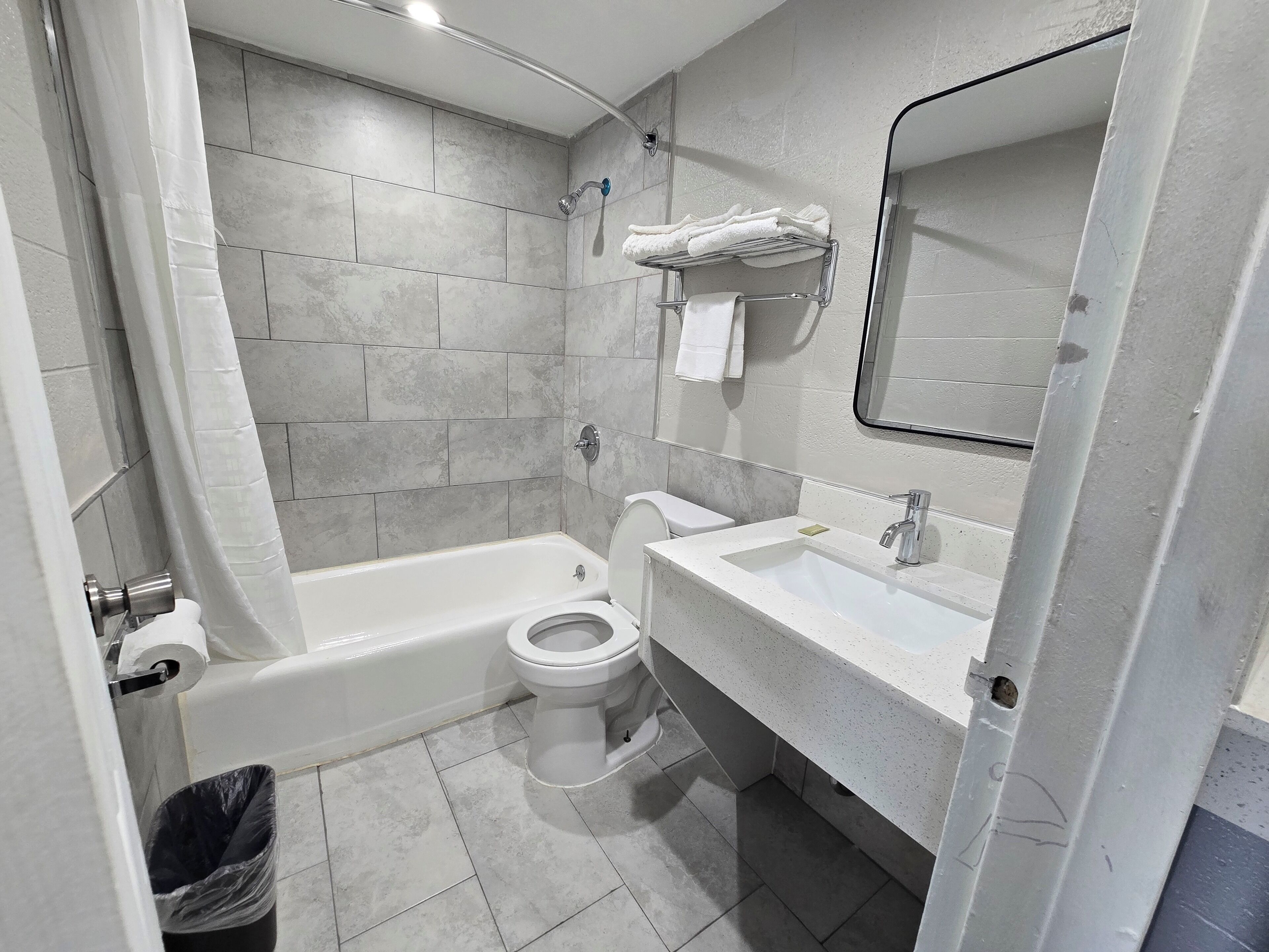 Room, 2 Double Beds | Bathroom | Towels