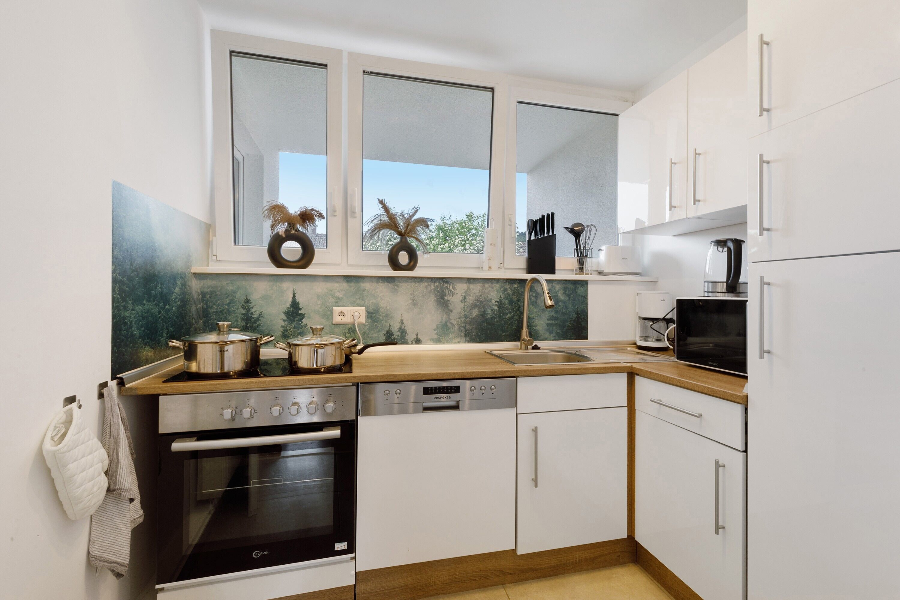 Kühlschrank, Ofen, Herdplatte, Geschirrspüler