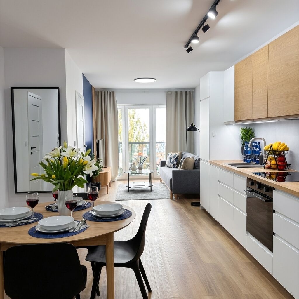 Comfort Apartment, Balcony, Courtyard View | Private kitchen | Espresso maker, electric kettle