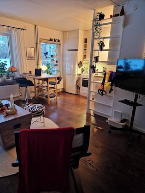 Apartment, 1 Bedroom, Patio | Living room - Small Apartment With a Patio (Hässelby)