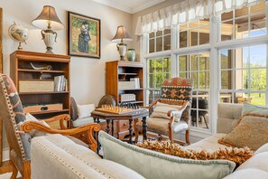TV, fireplace, video games, offices - Private Estate w/ Pool + Guest Suite | Free Tix (Fletcher)