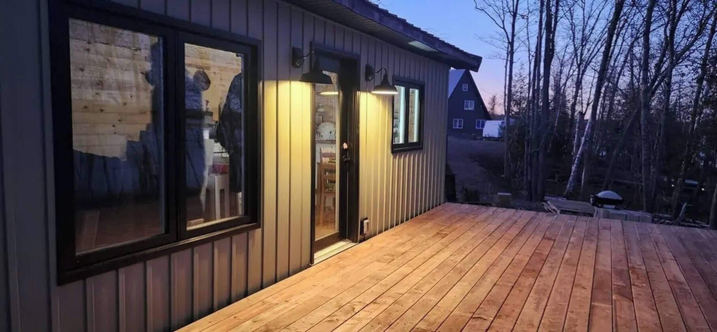 Kabin, 1 kamar tidur, balkon, pemandangan danau | Teras/patio