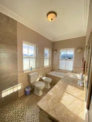Hair dryer, towels, soap, shampoo - Lifestyle Apartment with Pool & Views (Cape Town)