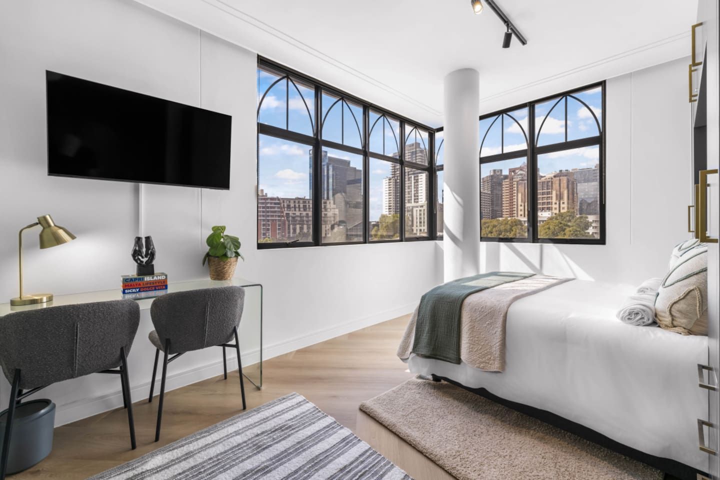 Desk, iron/ironing board, WiFi (free), bed sheets