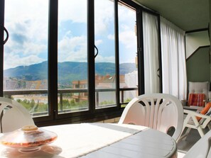 Apartment, 2 Schlafzimmer, Terrasse, Meerblick | Speisen