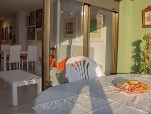 Apartment, 2 Bedrooms, Terrace, Ocean View | Dining room - Spacious Ocean-view Apartment in Orpesa, Spain (Oropesa del Mar)