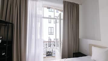 Doppelzimmer, Stadtblick | Hochwertige Bettwaren, Pillowtop-Betten, individuell eingerichtet