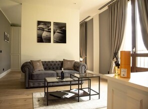 Chambre Double Deluxe, vue vignoble | Coin séjour
