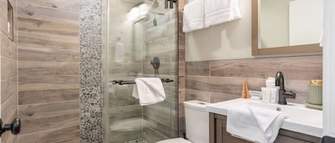 Hair dryer, towels