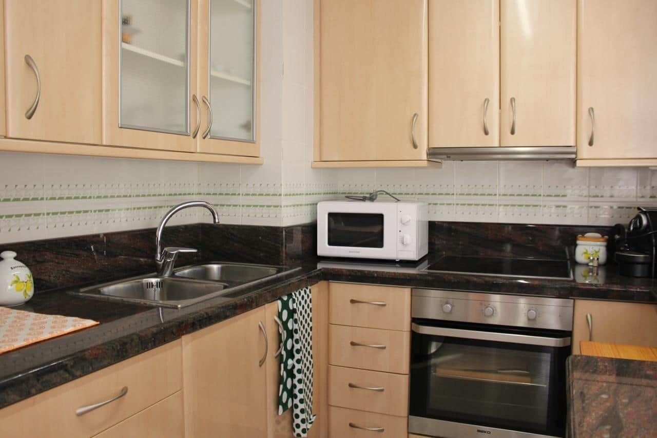 Fridge, microwave, stovetop, toaster